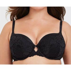 Tara Lynn By Torrid Curve Black Lace T-Shirt Bra Sz 42DDD Underwire Support